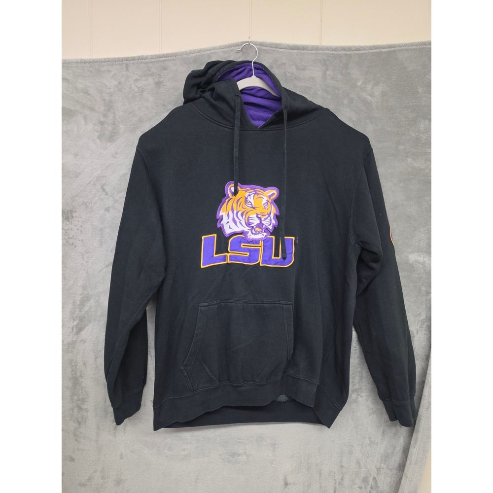 Blue 84 LSU Tigers Hoodie Mens XL Black SEC Logo Pullover Sweatshirt
